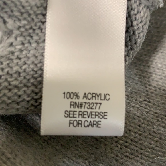 Vylette Heather Gray Bauble Stitch Pom Pom Sweater Junior M - Picture 11 of 14